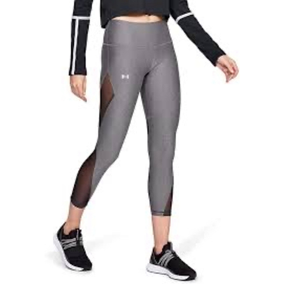 Under‎ Armour Women’s Gray Mesh Insert Leggings - Size Small - Picture 1 of 5